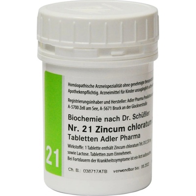 Adler Pharma Schüsslerove soli Nr. 21 Zincum chloratum D12 400 tabliet