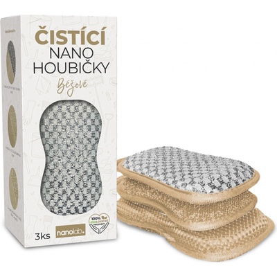 Nanolab Čistící nano houbičky béžové 3 ks – Zboží Dáma