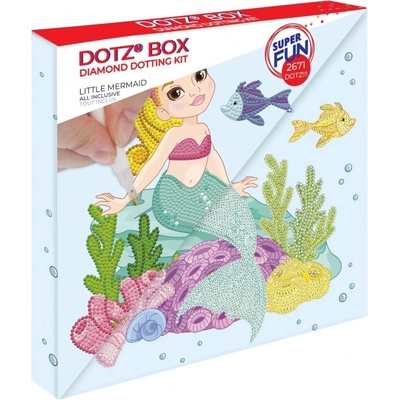 DIAMOND DOTZ DOTZIES Diamantové malování Malá mořská víla DBX016 28 x 28 cm