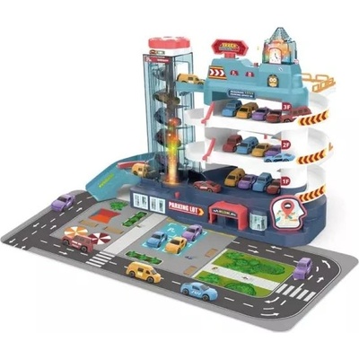 Man Yuk Toys Градски паркинг с коли - 45 см, многофункционален (3301a)