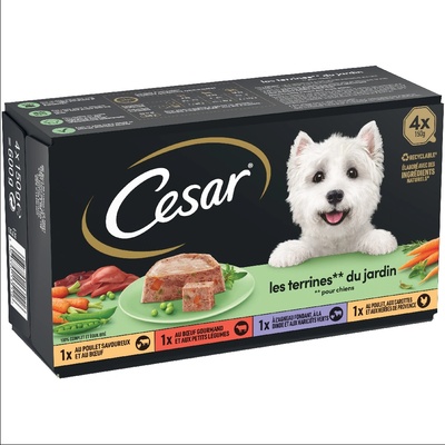 Cesar 48x150g Garden Terrine Cesar Classic Selection смесена мокра храна за кучета в картонена кутия