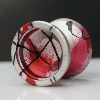 Ace-Yo Gravitation 9 White-Red-Black Splash
