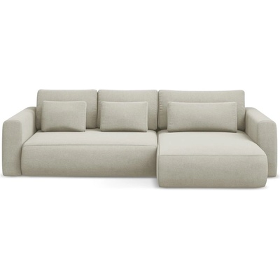 makamii Бежов разтегателен ъглов диван с място за съхранение (десен ъгъл) Kapua - Makamii (KAPUA_RCF_M_24_P1_C13)