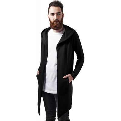 Urban Classic Long hooded Open Edge Cardigan black