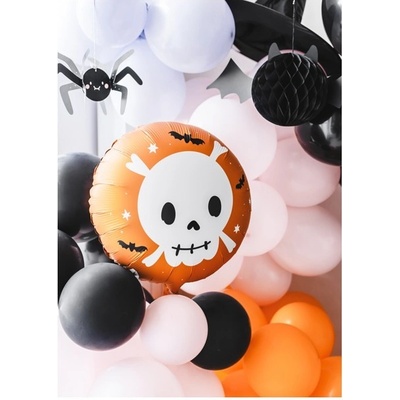 Party Deco FB215 Fóliový balónik Halloweenska lebka 45cm