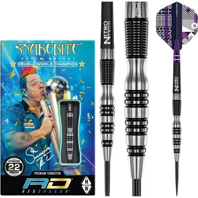 Red Dragon Steel Peter Wright Snakebite Black Racer 22g