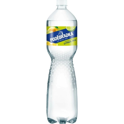 Poděbradka citrus mix jemně perlivá voda 6 x 1,5 l