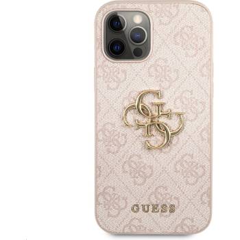 Image 1 of GUESS Гръб Guess PU 4G Metal Logo Case за iPhone 12 Pro Max - Розов