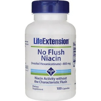 Life Extension Хранителна добавка Витамин В3 Ниацин, Life Extension No Flush Niacin 800mg 100caps