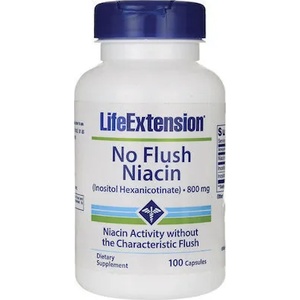 Life Extension Хранителна добавка Витамин В3 Ниацин, Life Extension No Flush Niacin 800mg 100caps