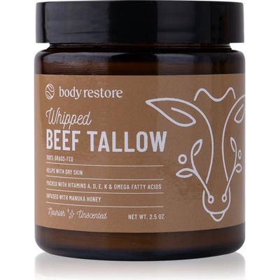 Body Restore Whipped Beef Tallow Balm Unscented подхранващ крем за тяло без парфюм 71 гр