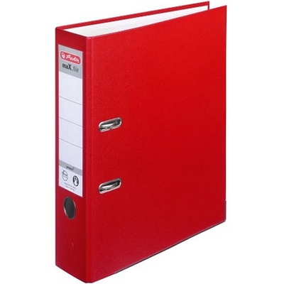 Pákový pořadač A4 80 mm PP Herlitz MaX.Fi červený