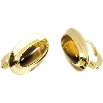 Šperky-NM zlaté náušnice 588 tygří oko