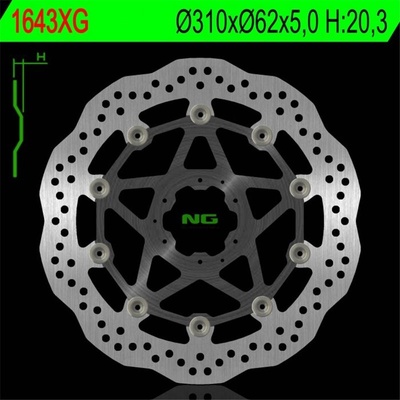 Predný brzdový kotúč NG Honda 1000 CRF L AFRICA TWIN ABS 2015 - 2019