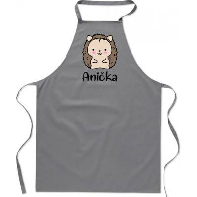 Povidlo.cz Zástěra Ježeček Šedá