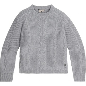 Royal Robbins Дамски вълнен пуловер Royal Robbins Women's Rockcraft Cable Crew Merino jumper - Pelican Htr (105-6801-0110)