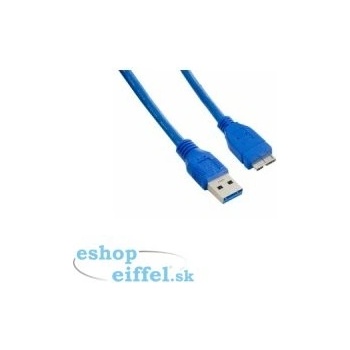 4World 08960 USB 3.0 AM-Micro BM 0.5m, modrý