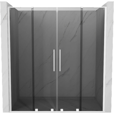 Mexen Velar L Duo плъзгаща се душ врата 180 см, графит, бяло - 871-180-003-42-20 (871-180-003-42-20)