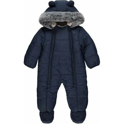 Kojenecká tmavomodrá prošívaná zimní kombinéza – Zboží Dáma