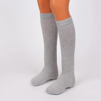 Дамски памучни 3/4 чорапи в сиво