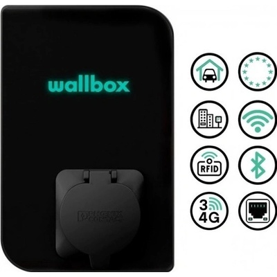 Wallbox Copper SB black 22kW Type 2 socket OCCP | Zboží Auto