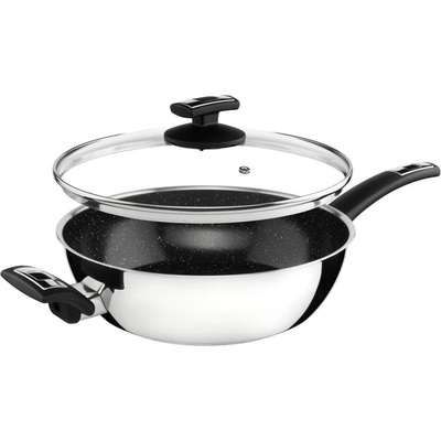 Kolimax Panvica CERAMMAX PRO COMFORT, s rukoväťou a držadlom, s vekom, priemer 26 cm, čierna