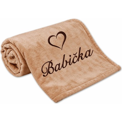 Povlečení Plus Deka pro babičku se srdíčkem čokoládová 150x200