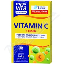 MaxiVita Vitamín C + Zinok 30 tabliet