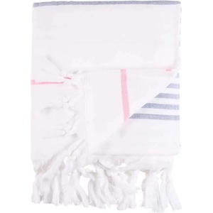 SEA RANCH Хавлиена кърпа Sea ranch Long Beach towel - White (White / Federal Blue)