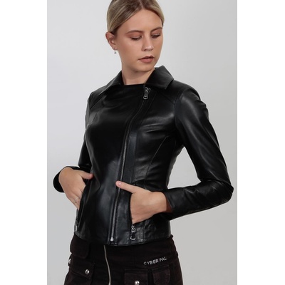 Leonardo Дамско кожено яке - Черно 987710 #266658 (266658_Черно)