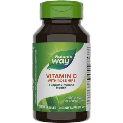 Nature's Way Vitamin С с шипка, 500 mg, 100 капсули, Nature's Way (40310)