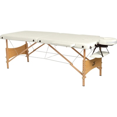 Lipt DS-01 Drevený masážny stôl krémový 195x70 cm, 12,6 kg