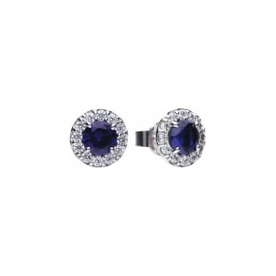 Diamonfire Luxusné strieborné náušnice E5598