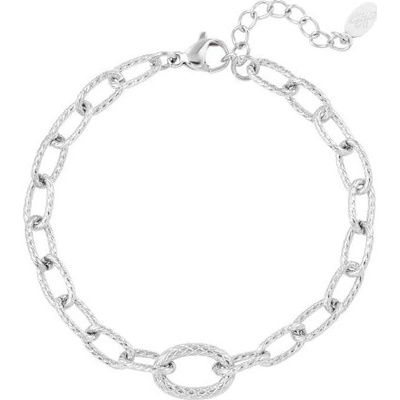 Ornamenti náramek structured Link silver OOR300149