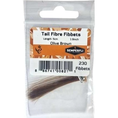 Semperfli Syntetická Pera Tail Fibre Fibbets Brown Olive