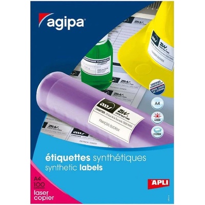 Etikety polyesterové 210x148,5mm Agipa A4 100 hárkov