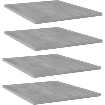 vidaXL Рафтове, 4 бр, бетонно сиви, 40x50x1, 5 см, инженерно дърво (805194)