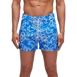 Sundek Бански гащета Sundek Hibiscus swimming shorts - Blue (Vintage Sapphire)