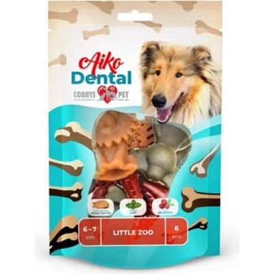 Cobbys Pet Aiko dental little zoo 6 - 7 cm 25 g 150 g 6 ks