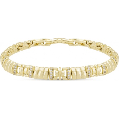 Ellami Ellami Dubai 2681 Pozlacený náramek 14k kříž se zirkony 2002681