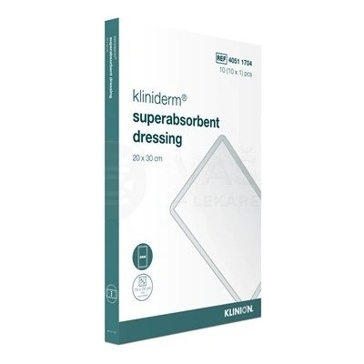 Kliniderm Superabsorbent Dressing Superabsorpčné krytie na rany 20 x 30 cm 10 ks