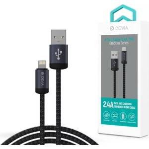 DEVIA ST108035 Gracious v2 12W USB/Lightning 1 м черен кабел за данни и зареждане (ST108035)
