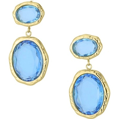 Manoki Ocelové náušnice Meriel modrý krystal chirurgická ocel KA244GN Modrá