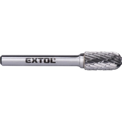EXTOL INDUSTRIAL EXTOL Fréza karbidová, válcová s kulovým čelem, pr.10x20mm/stopka 6mm,sek střední (double-cut) 8703724