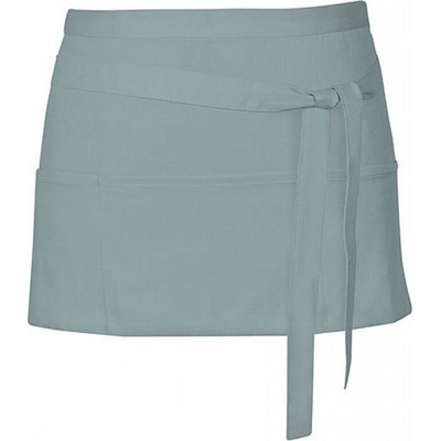 Link Kitchen Wear Krátká barmanská zástěra se třEma předníma kapsama Sage Pantone 5497 X983
