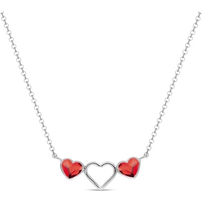 Spark červený se Swarovski elements cuori N280862LSI Light siam