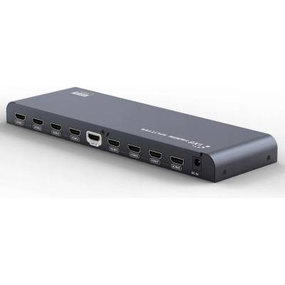 PremiumCord HDMI 2.0 splitter 1-8 porty, 4K x 2K/60Hz, FULL HD, 3D, černý KHSPLIT8F