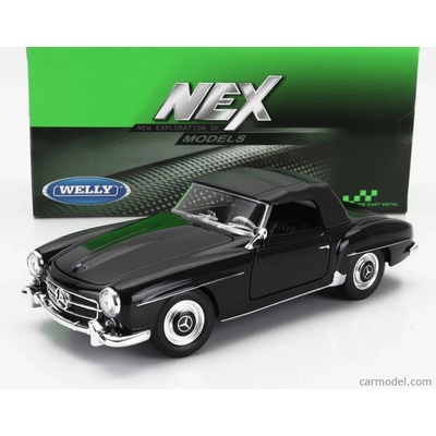 Welly Mercedes Benz 190sl Cabriolet uzavretý 1955 1:24 čierna