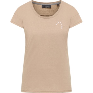 ELBSAND Дамска тениска ELBSAND Women's Rea T-shirt - Camel Melange - размер XL (916-7032-0215)