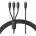 Baseus SILKY кабел за данни 3в1 Type-C - Type-C/ lightning/microUSB, 150 см, ЧЕРЕН P10377706123-00 (P10377706123-00)